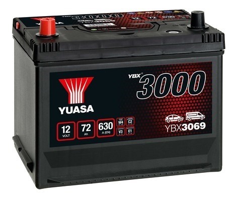 StartBatteri Yuasa YBX3069 12V 72Ah 630A YUASA