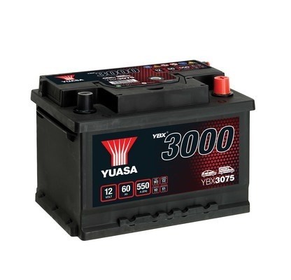 StartBatteri Yuasa YBX3075 12V 60Ah 550A YUASA