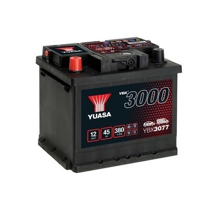StartBatteri Yuasa YBX3077 12V 45Ah 380A YUASA