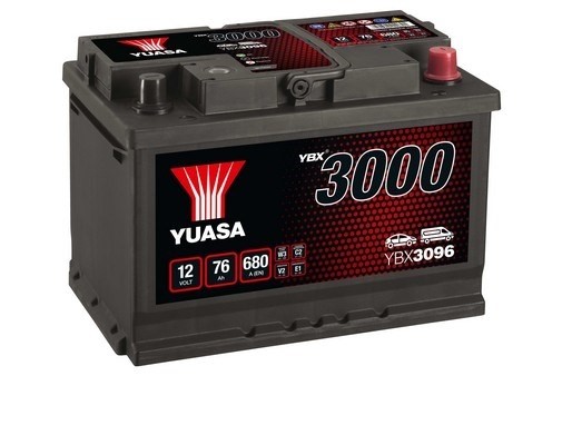 StartBatteri Yuasa YBX3096 12V 76Ah 680A YUASA