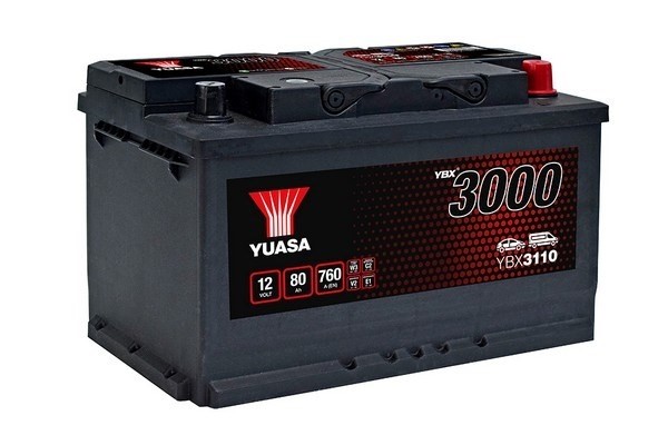 StartBatteri Yuasa YBX3110 12V 80Ah 760A YUASA