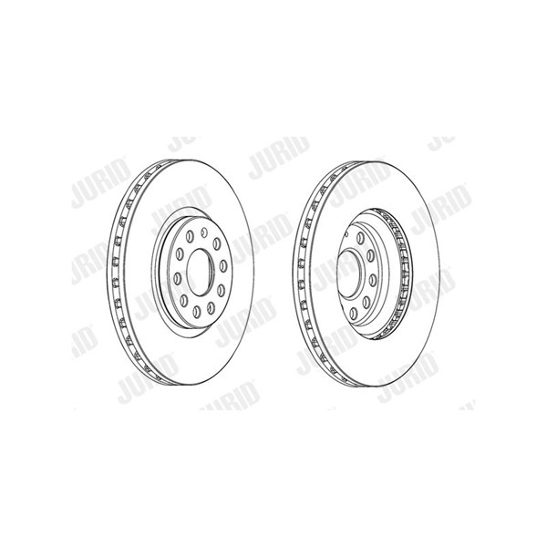 Bromsskiva Ventilerad, Framaxel Jurid 562688JC JURID