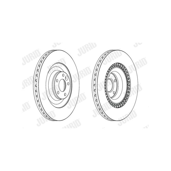Bromsskiva Ventilerad, Framaxel Jurid 562696JC JURID
