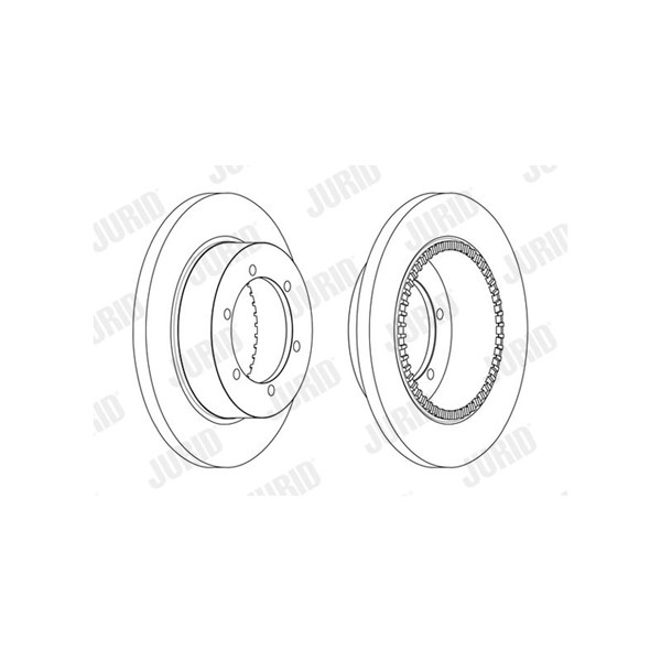 Bromsskiva Solid, Bakaxel Jurid 562840JC JURID Bromsskiva Solid, Bakaxel Jurid 562840JC JURID