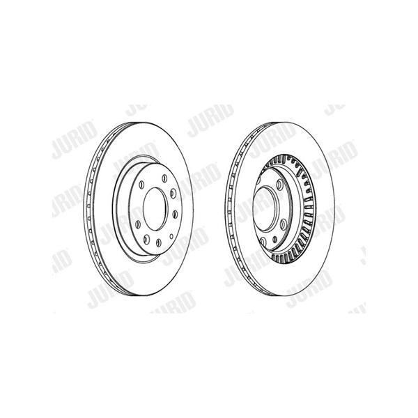Bromsskiva Ventilerad, Framaxel Jurid 562860JC JURID