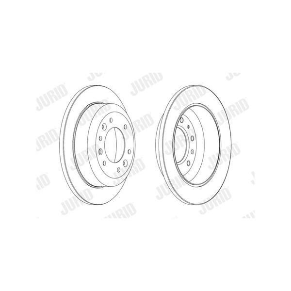 Bromsskiva Solid, Bakaxel Jurid 562869JC JURID Bromsskiva Solid, Bakaxel Jurid 562869JC JURID