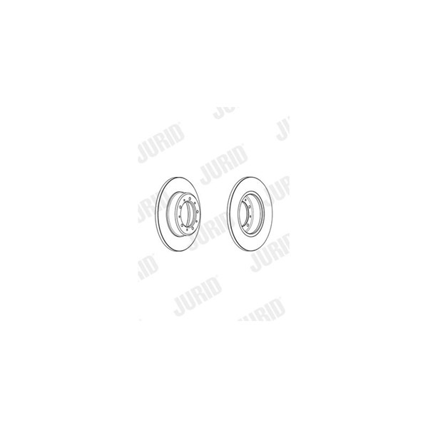 Bromsskiva Solid, Bakaxel Jurid 562968JC JURID Bromsskiva Solid, Bakaxel Jurid 562968JC JURID