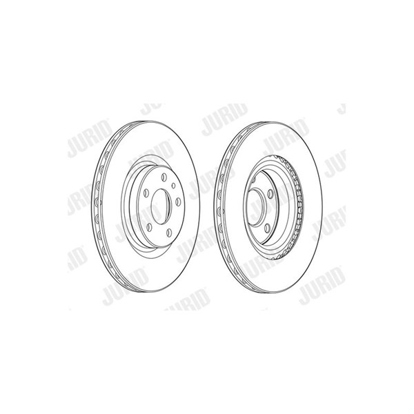 Bromsskiva Ventilerad, Framaxel Jurid 562988JC JURID