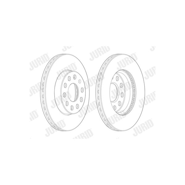 Bromsskiva Ventilerad, Framaxel Jurid 562990JC-1 JURID