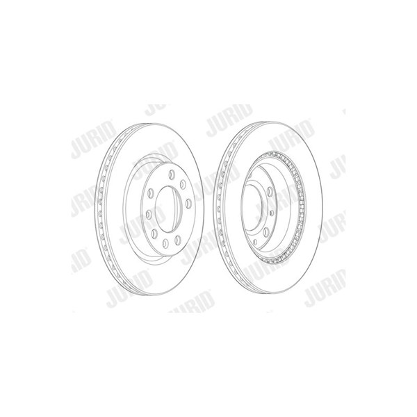 Bromsskiva Ventilerad, Framaxel Jurid 562993JC JURID