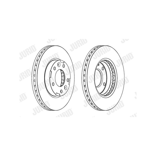Bromsskiva Ventilerad, Framaxel Jurid 563039JC JURID