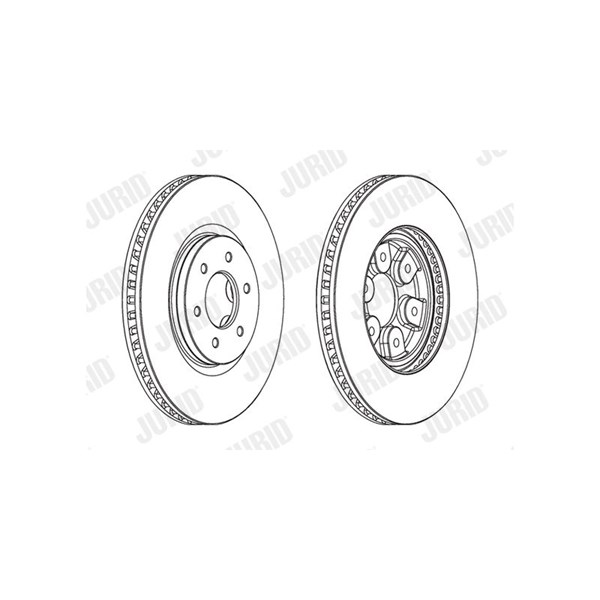 Bromsskiva Ventilerad, Framaxel Jurid 563075JC JURID