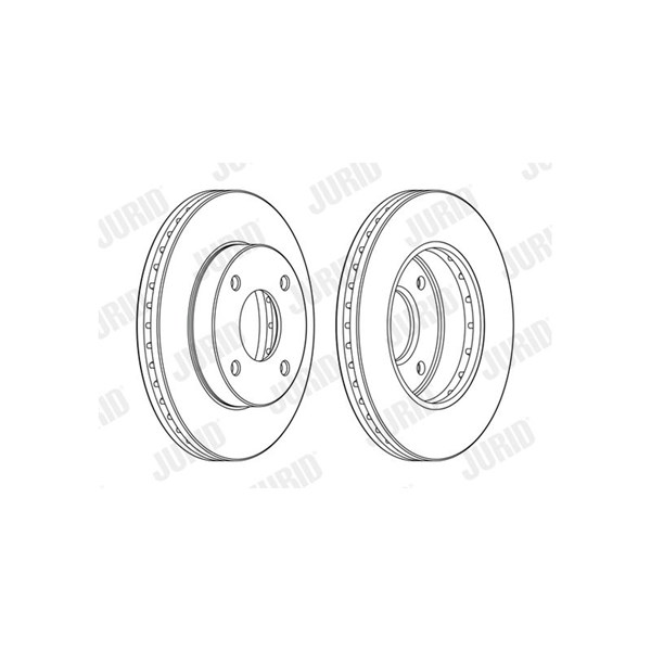 Bromsskiva Ventilerad, Framaxel Jurid 563107JC JURID