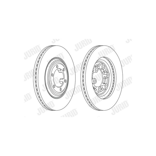Bromsskiva Ventilerad, Framaxel Jurid 563111JC JURID
