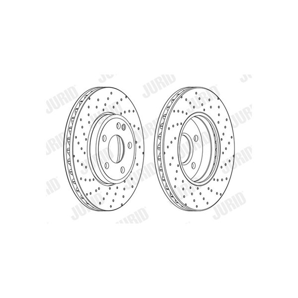 Bromsskiva Ventilerad, Framaxel Jurid 563118JC JURID