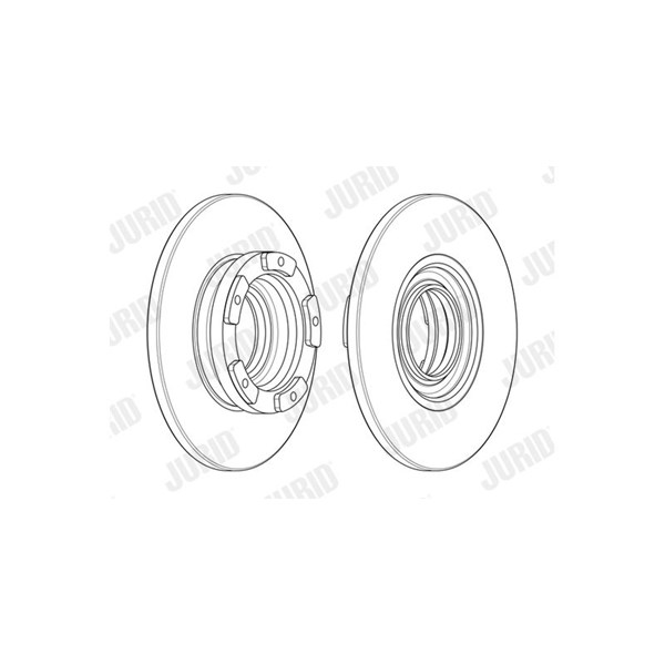 Bromsskiva Solid, Bakaxel Jurid 563125J JURID