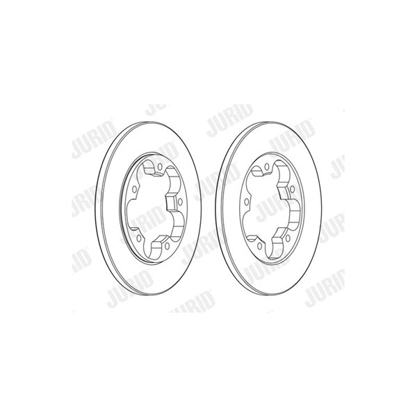 Bromsskiva Solid, Bakaxel Jurid 563138JC JURID Bromsskiva Solid, Bakaxel Jurid 563138JC JURID