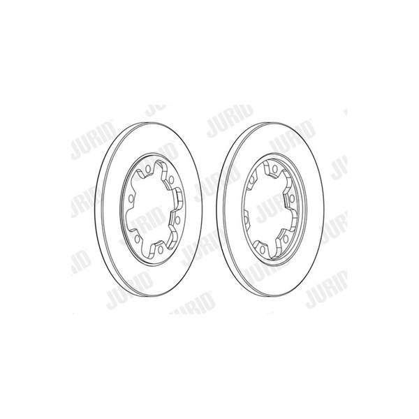 Bromsskiva Solid, Bakaxel, Framaxel Jurid 563139JC JURID