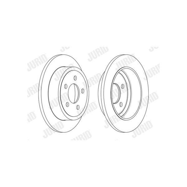 Bromsskiva Solid, Bakaxel Jurid 563189JC JURID Bromsskiva Solid, Bakaxel Jurid 563189JC JURID
