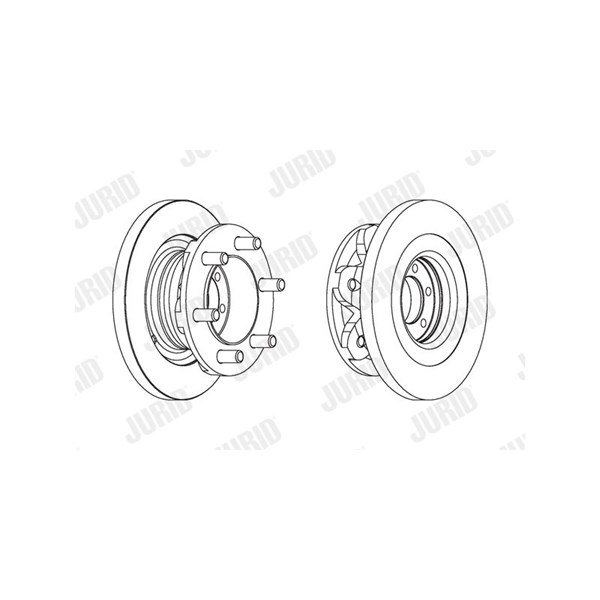 Bromsskiva Solid, Framaxel Jurid 567118J JURID