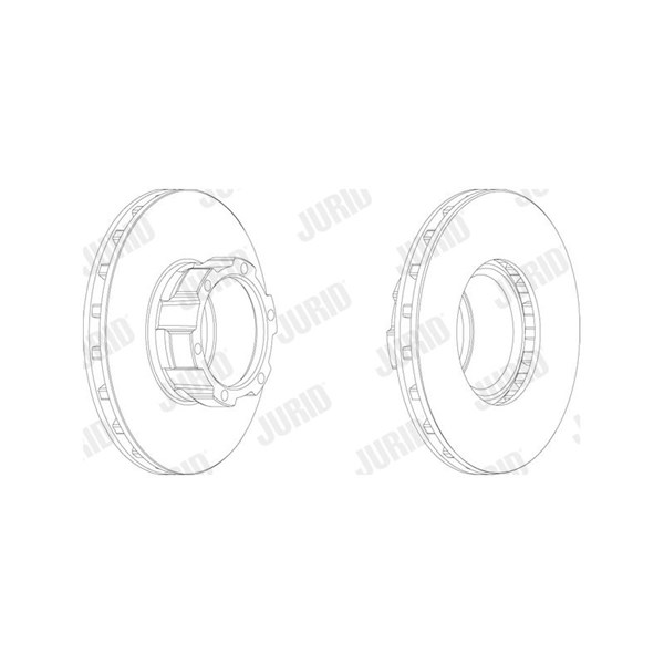 Bromsskiva Ventilerad, Framaxel Jurid 567770J JURID