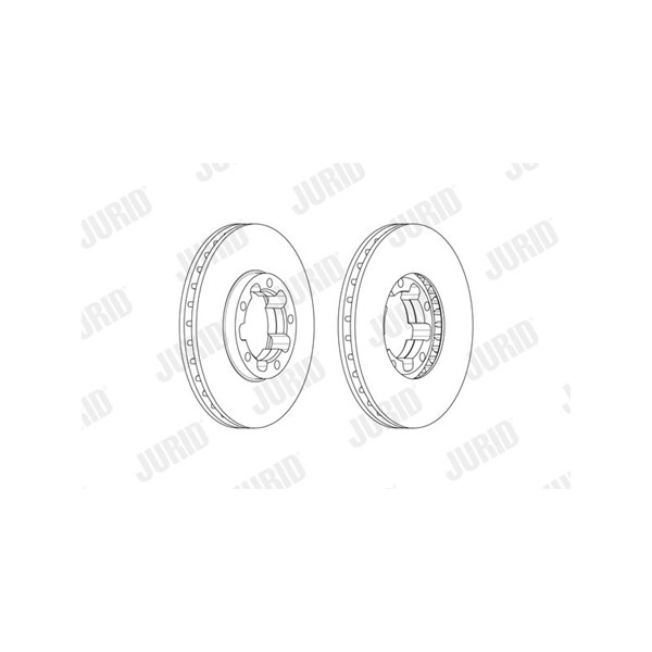 Bromsskiva Ventilerad, Framaxel Jurid 569231J JURID