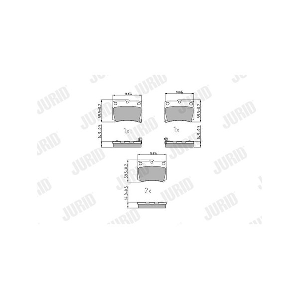Bromsbeläggsats, Bakaxel Jurid 572519J JURID