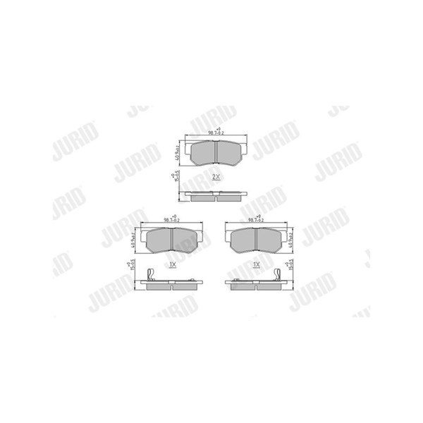 Bromsbeläggsats, Bakaxel Jurid 572557J JURID Bromsbeläggsats, Bakaxel Jurid 572557J JURID