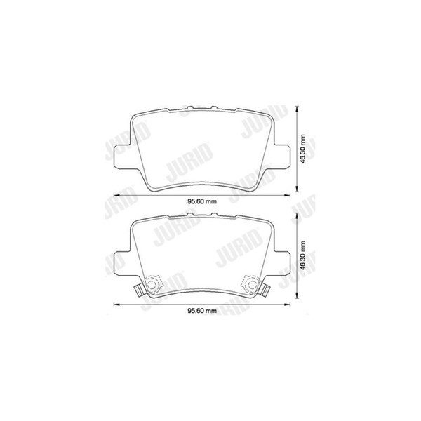 Bromsbeläggsats, Bakaxel Jurid Jurid white low dust 572580JC JURID