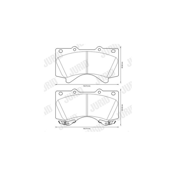 Bromsbeläggsats, Framaxel Jurid Jurid white low dust 572599JC JURID