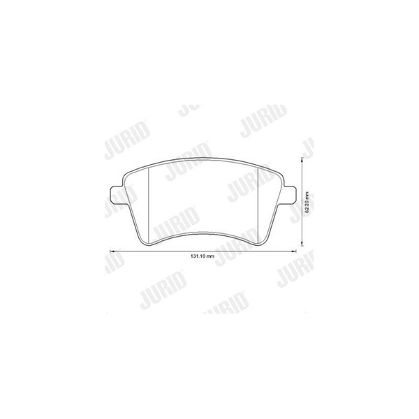 Bromsbeläggsats, Framaxel Jurid Jurid white low dust 573284JC JURID