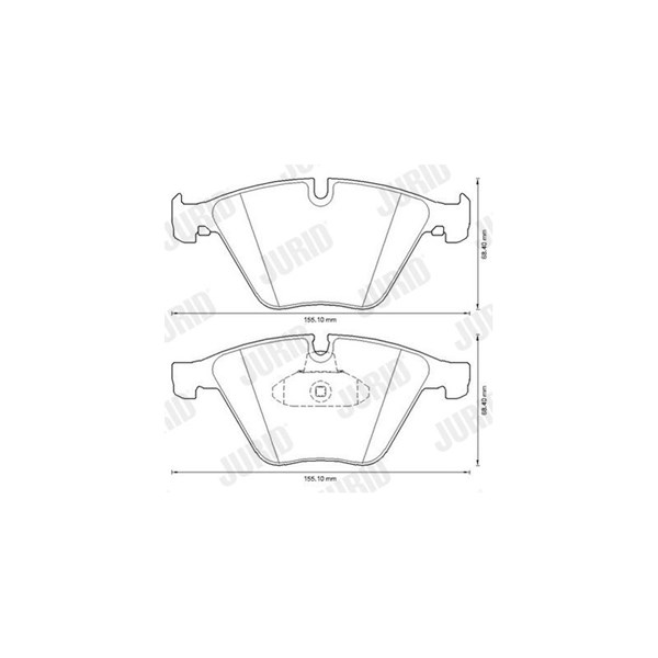 Bromsbeläggsats, Framaxel Jurid Jurid white low dust 573305JC JURID