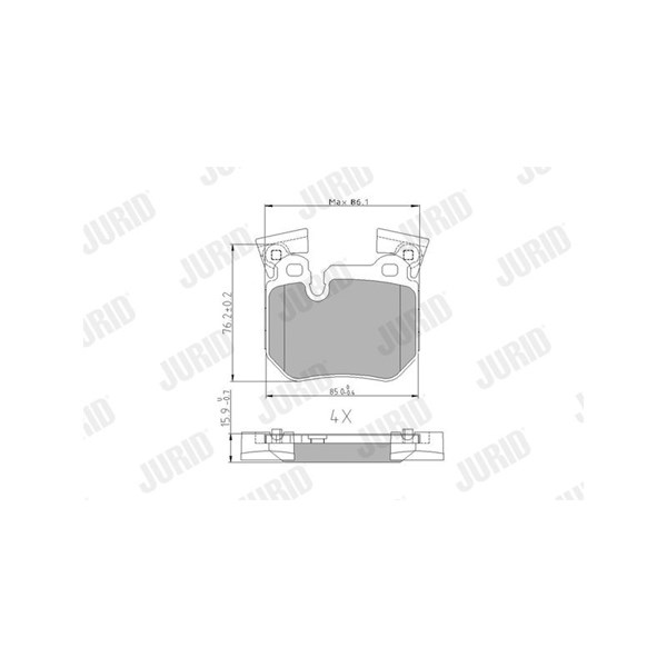 Bromsbeläggsats, Framaxel, Bakaxel Jurid 573310J JURID Bromsbeläggsats, Framaxel, Bakaxel Jurid 573310J JURID
