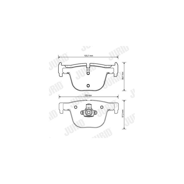 Bromsbeläggsats, Bakaxel Jurid Jurid white low dust 573354JC JURID