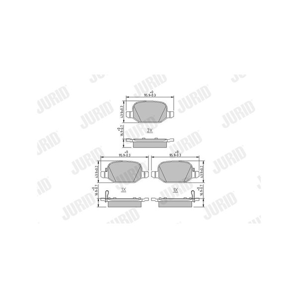 Bromsbeläggsats, Bakaxel Jurid 573445J JURID