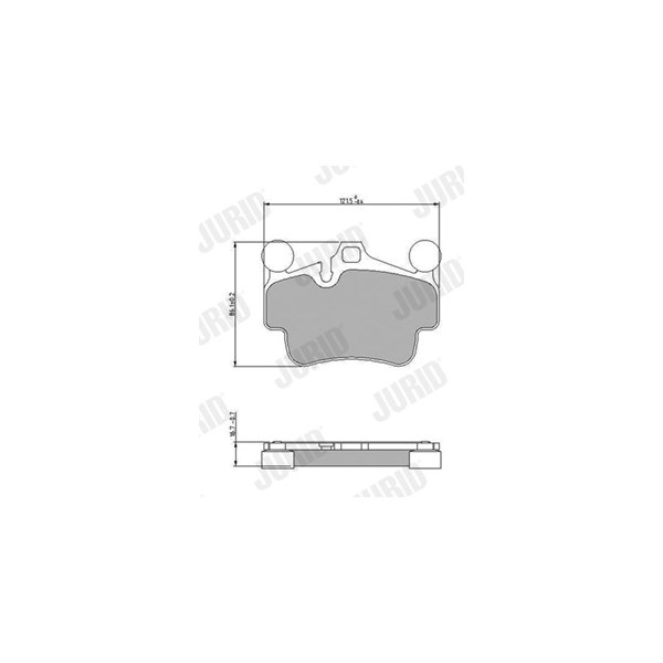Bromsbeläggsats, Framaxel, Bakaxel Jurid 573650J JURID