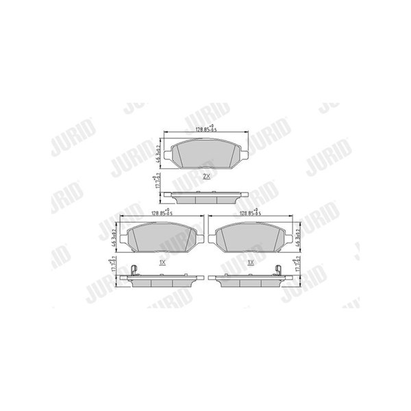 Bromsbeläggsats, Framaxel Jurid 573805J JURID Bromsbeläggsats, Framaxel Jurid 573805J JURID
