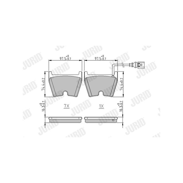 Bromsbeläggsats, Framaxel Jurid 573809J JURID Bromsbeläggsats, Framaxel Jurid 573809J JURID
