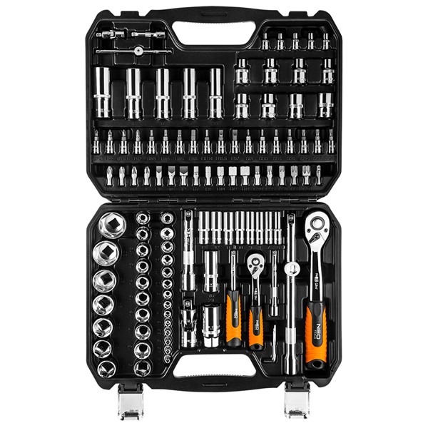 Hylsnyckelsats 1/4", 1/2", 110 pcs, Universal