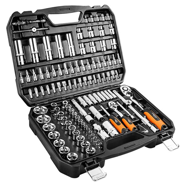Hylsnyckelsats 1/4", 1/2", 110 pcs, Universal