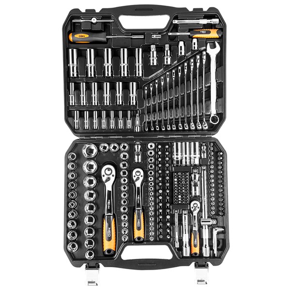 Hylsnyckelsats 219 pcs, 1/2", 3/8", 1/4" , Crv, Universal