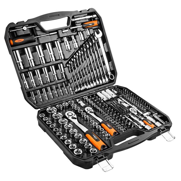 Hylsnyckelsats 219 pcs, 1/2", 3/8", 1/4" , Crv, Universal