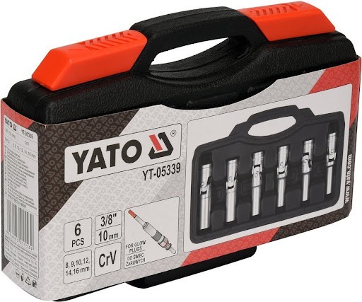 Hylsnyckelsats, glödstift 6 pcs, Universal Yato