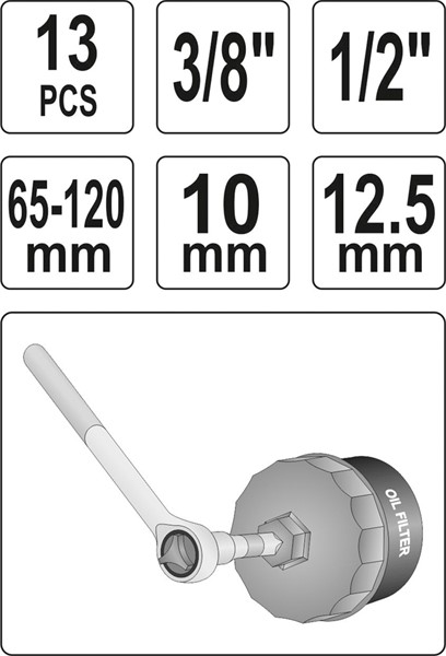 Oljefilterklämma 13 pcs, Universal