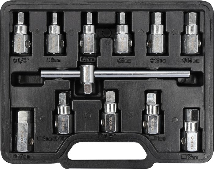 Oljeavtappningsnyckel 12pcs, Universal Yato