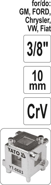 Återställare, bromsokskolv 10mm, Universal Yato
