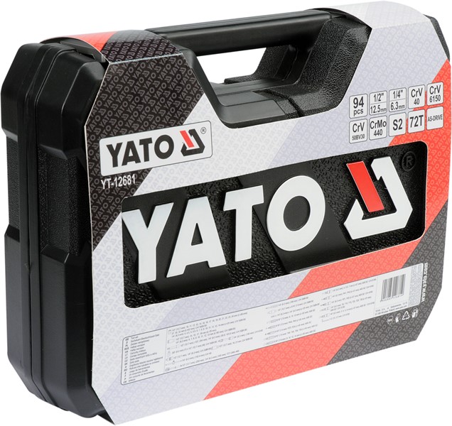 Hylsnyckelsats 94pcs 1/2" L, Universal Yato