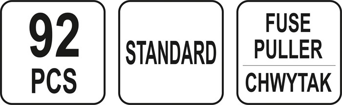 Säkringssats Standard 92 Pcs, Universal Yato YT-83142 Yato
