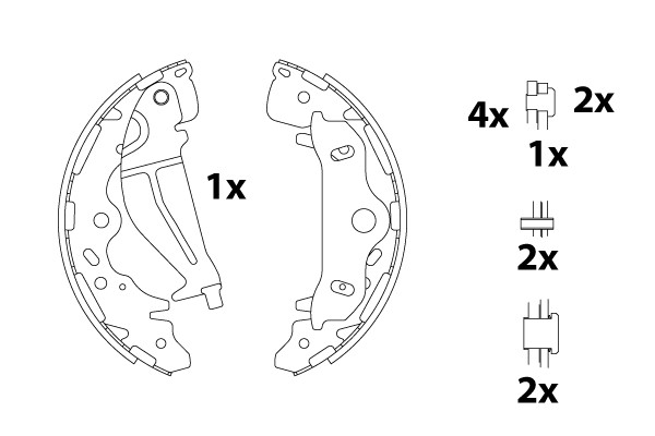 Bromsbackar, sats, Bakaxel Trw GS8820 TRW