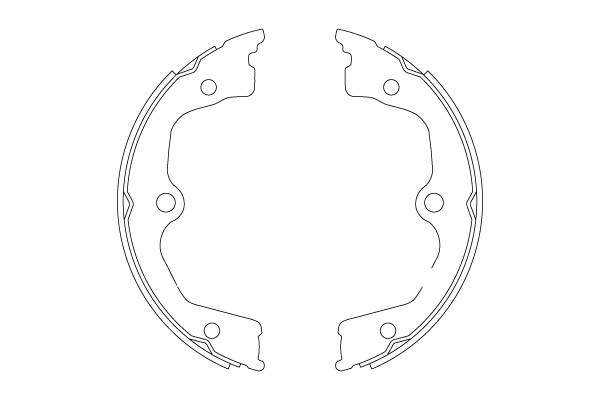 Bromsbackar, sats, parkeringsbroms, Bakaxel Trw GS8821 TRW